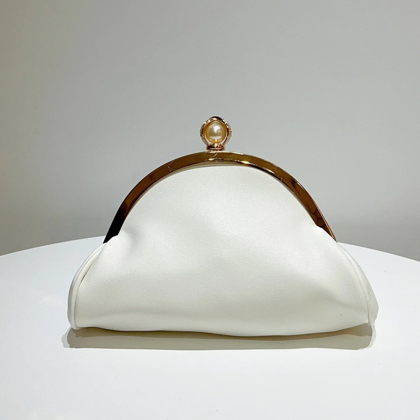 Pearl & Crystal Embellished Evening Clutch