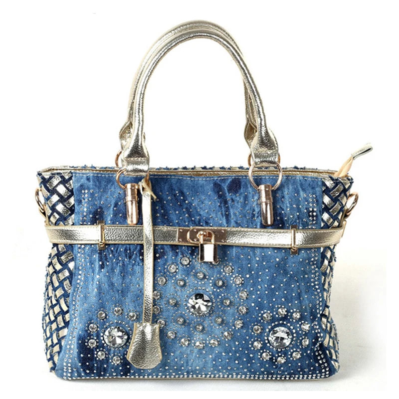 Birky Denim diamond tote