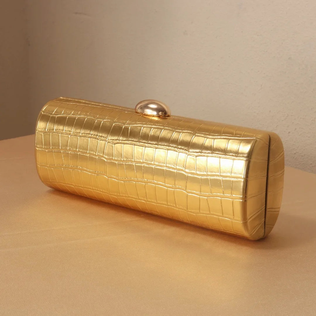 Glossy Golden Clutch