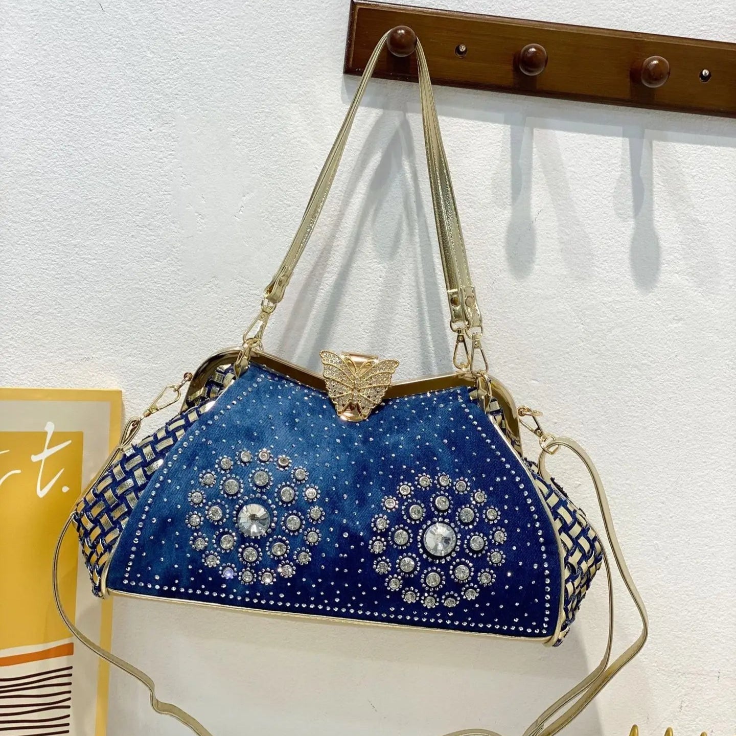 Diamond Denim Purse