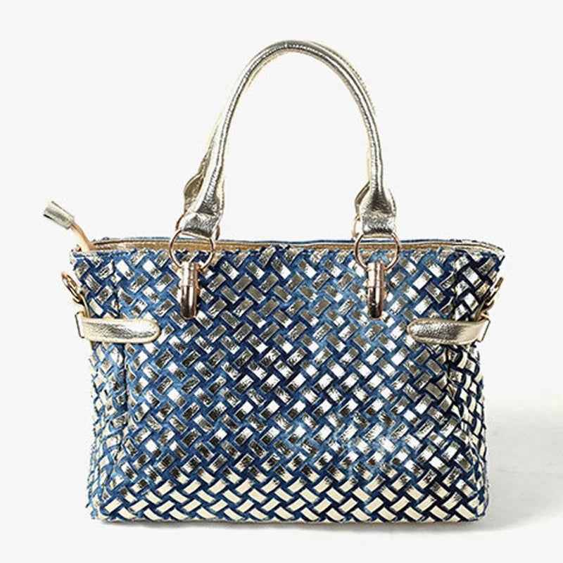 Birky Denim diamond tote