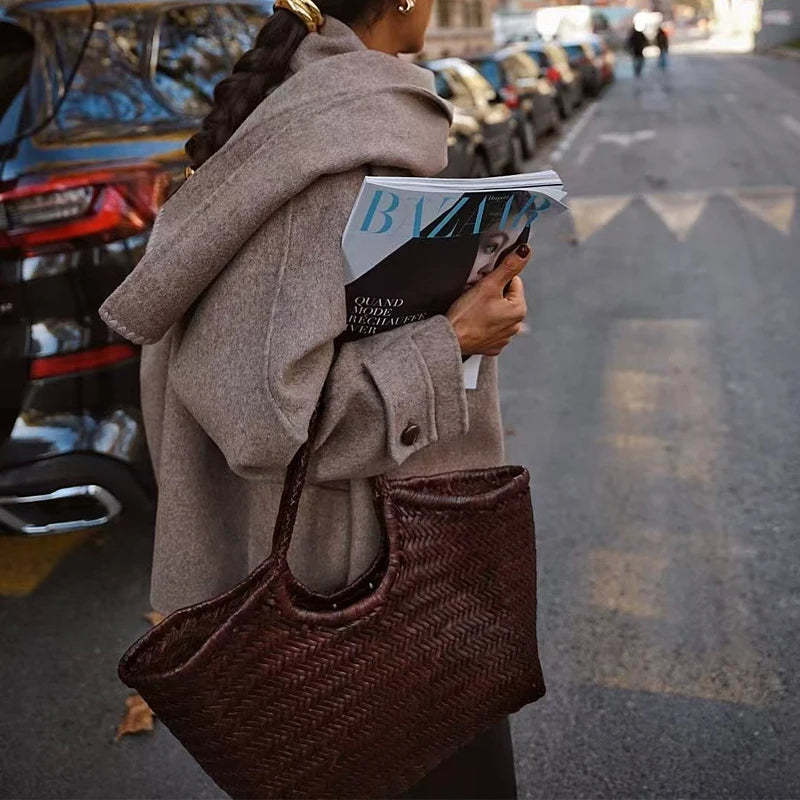 Braided shopper tote
