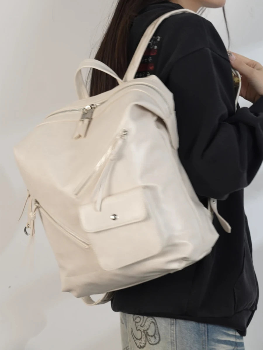 Leather Commuter Backpack