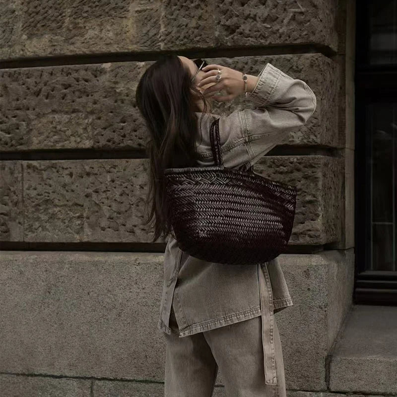 Braided shopper tote