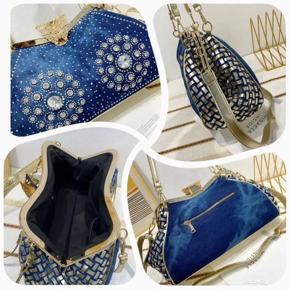 Diamond Denim Purse