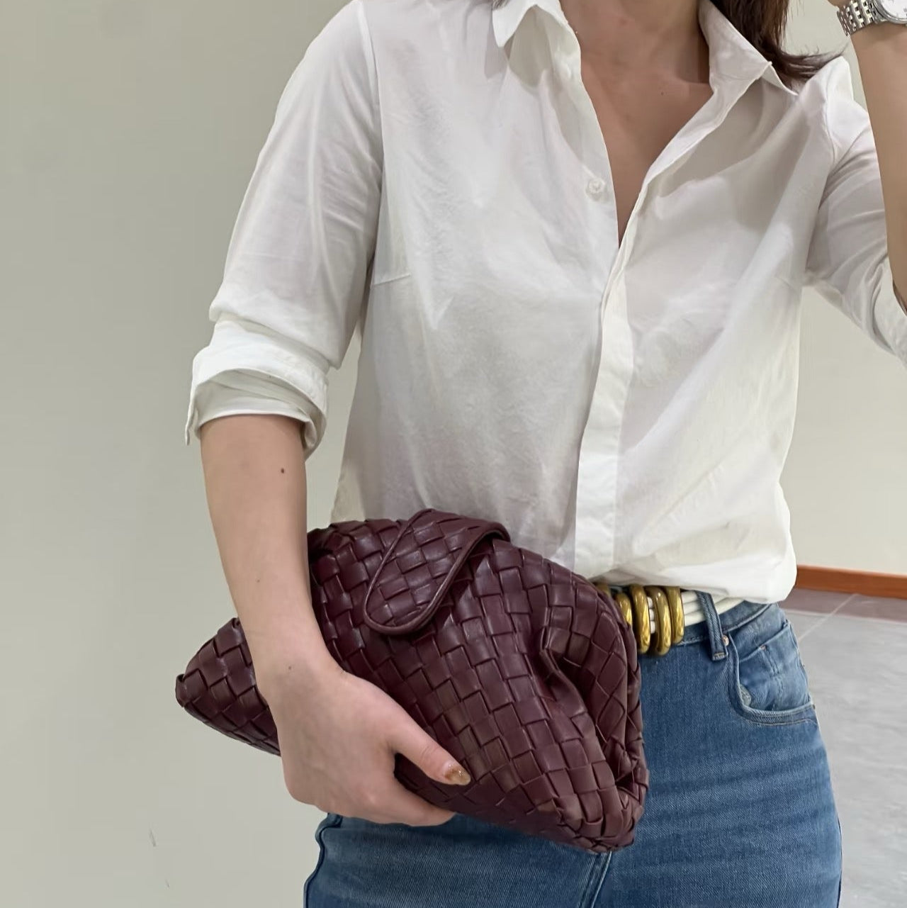 Sophia woven Clutch
