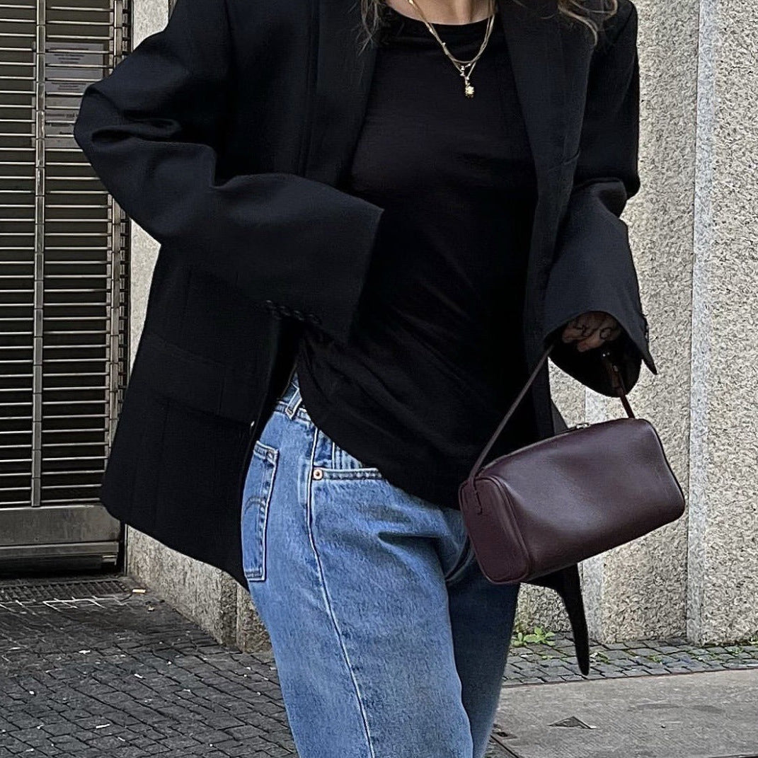 90's Leather shoulder bag