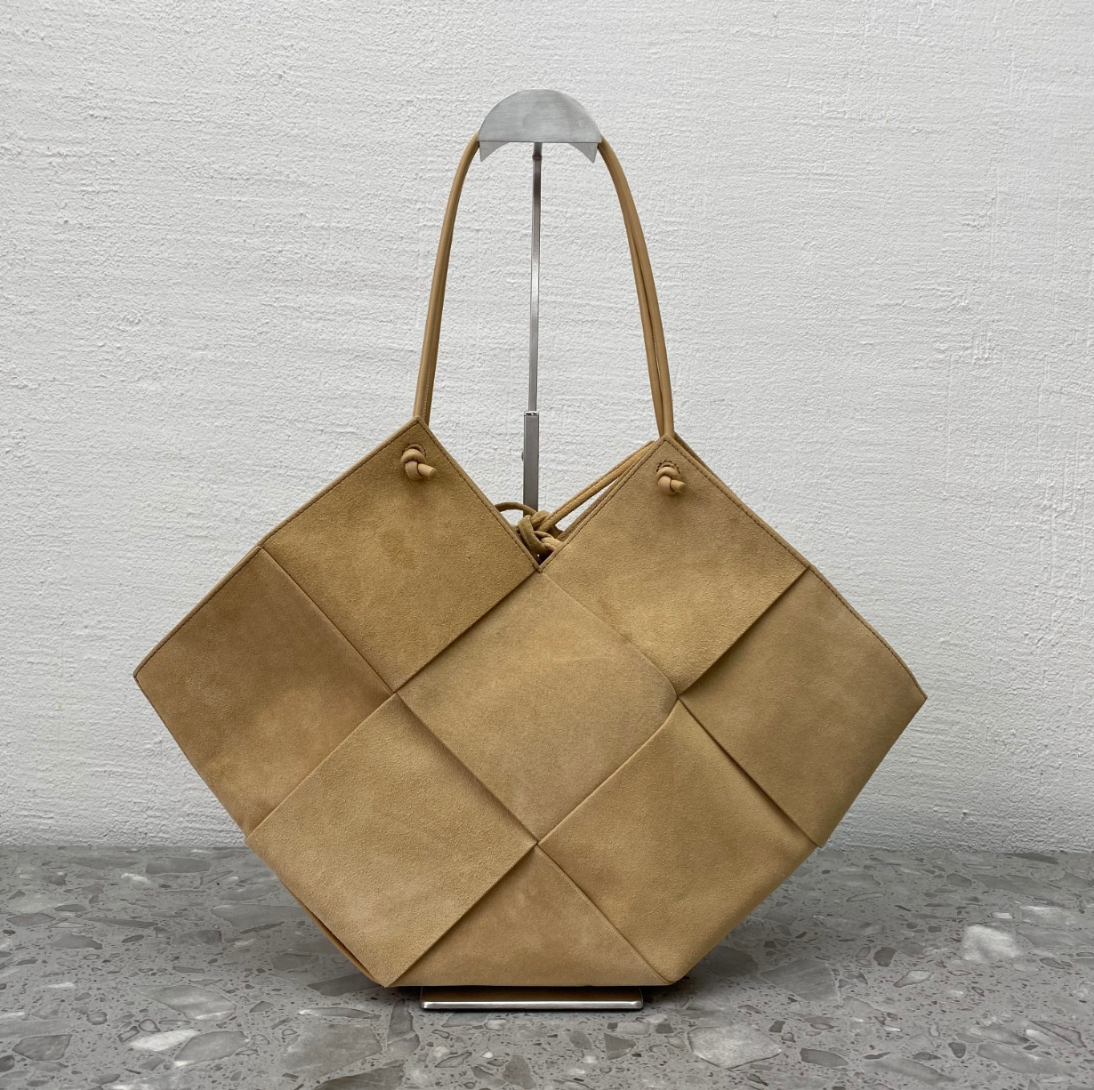 Suede Calfskin Leather Tote