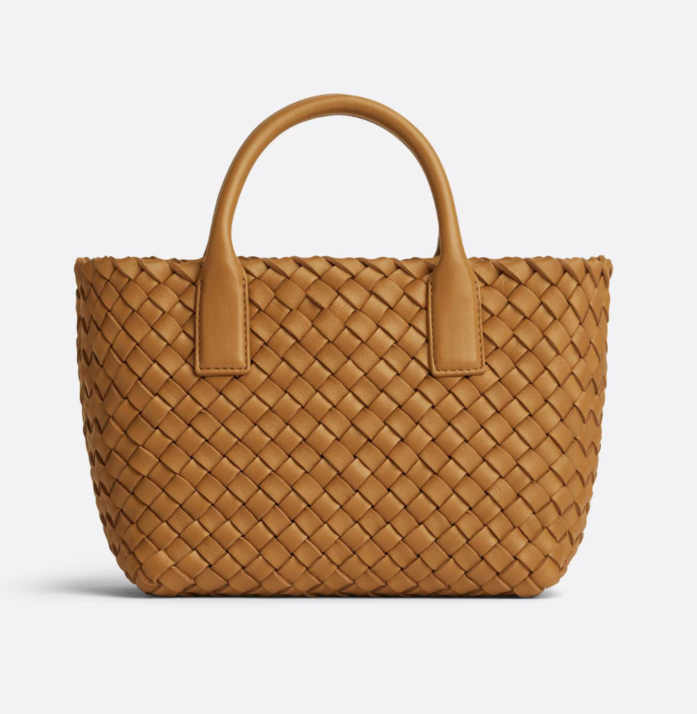 Mini Cabat Intreccio leather tote bag