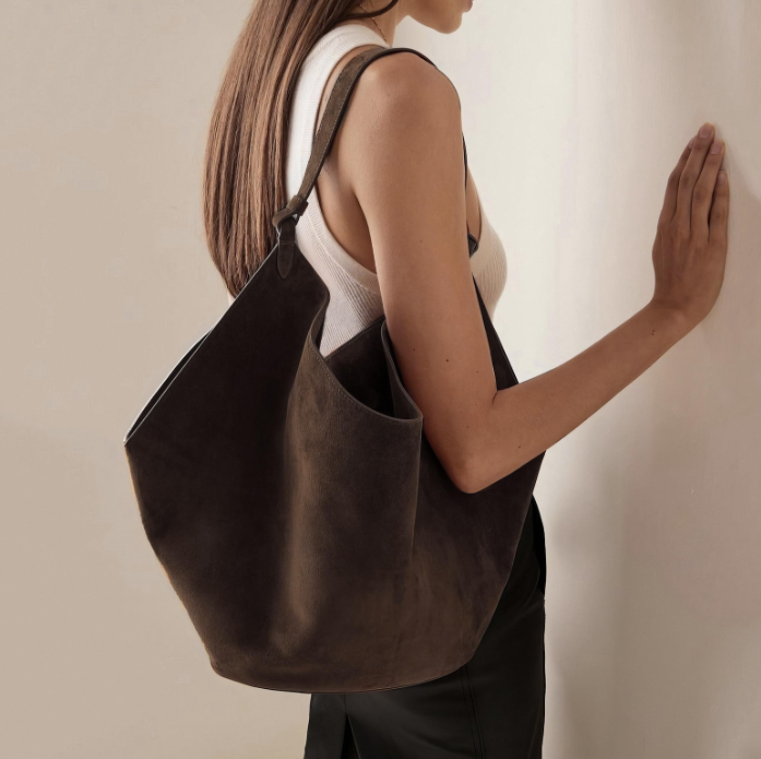Vintage suede tote