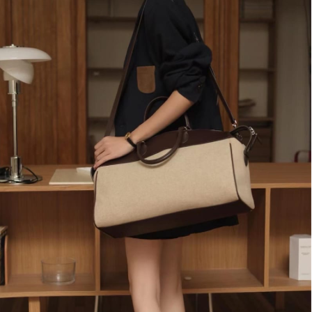 Bowling Leather Canvas bag