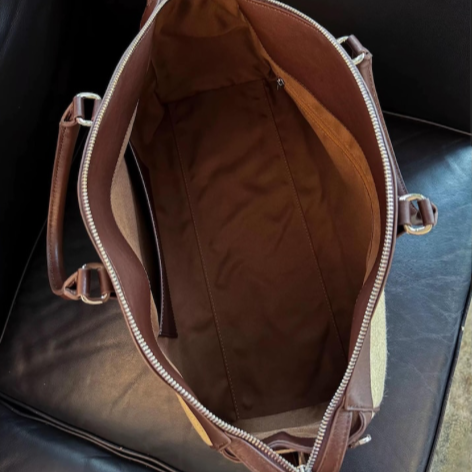 Bowling Leather Canvas bag