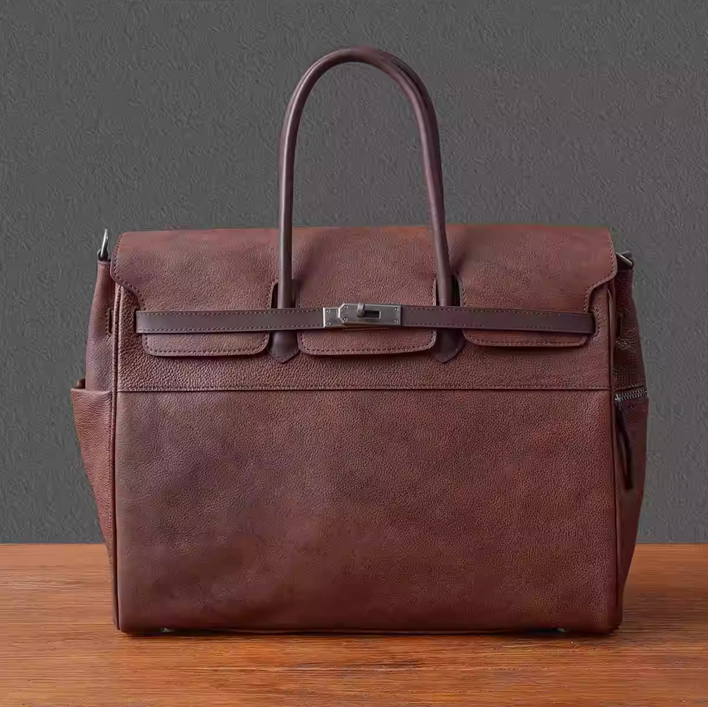 Vintage leather tote