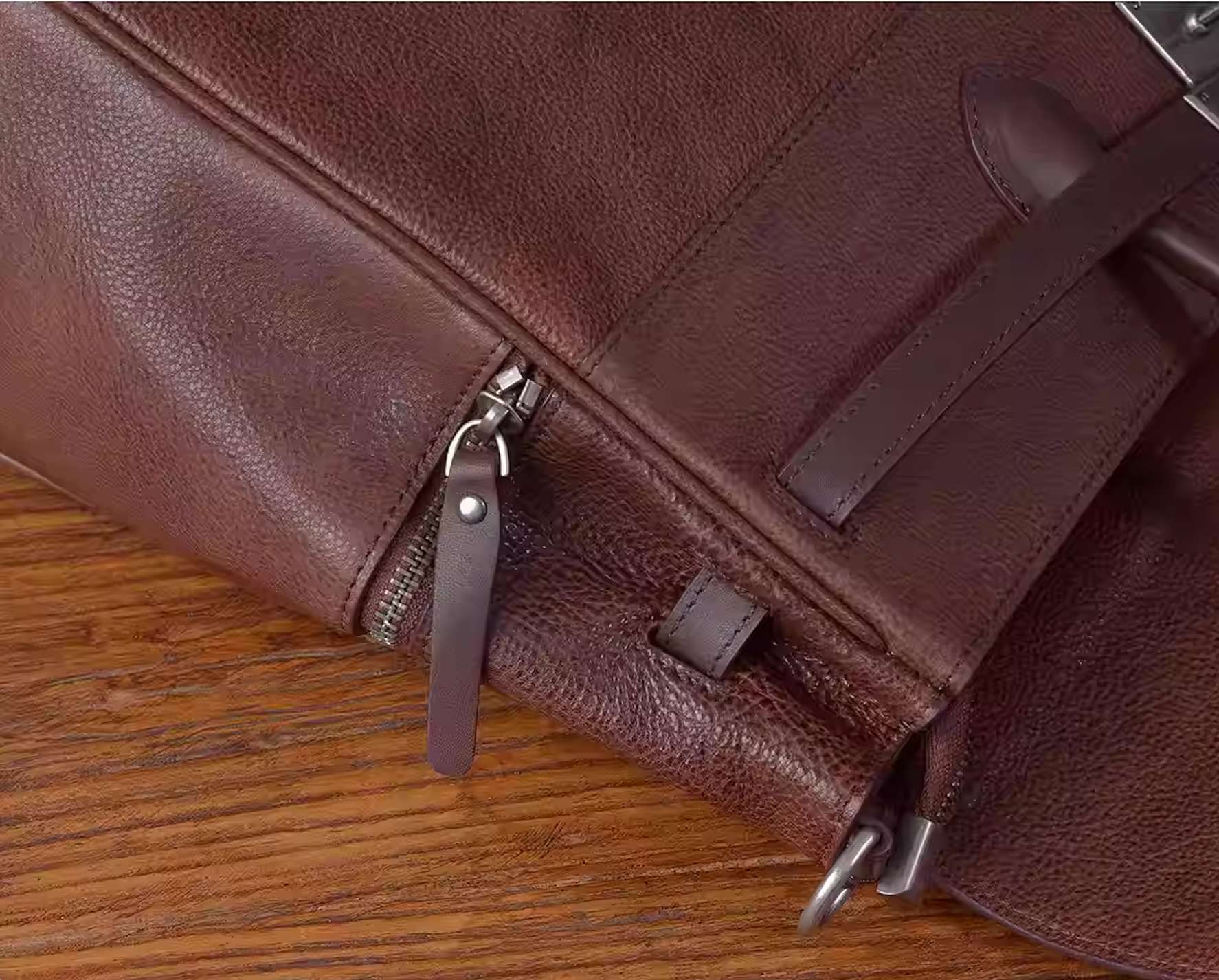 Vintage leather tote