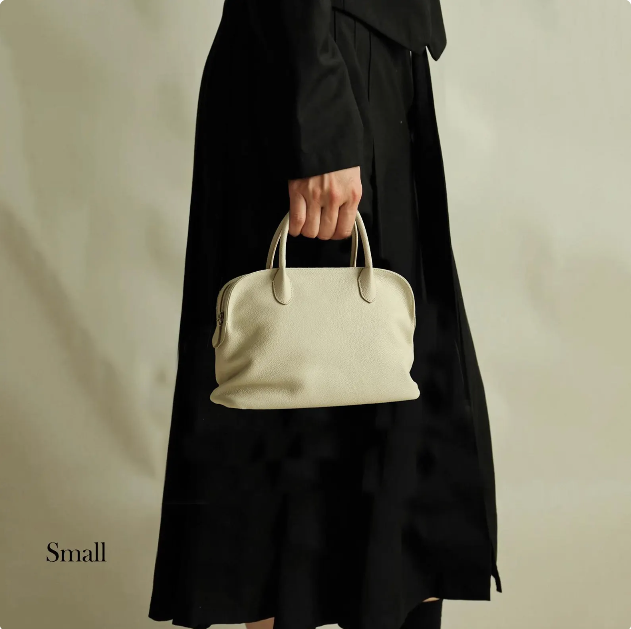 Pebbled Leather Top Handle Bag