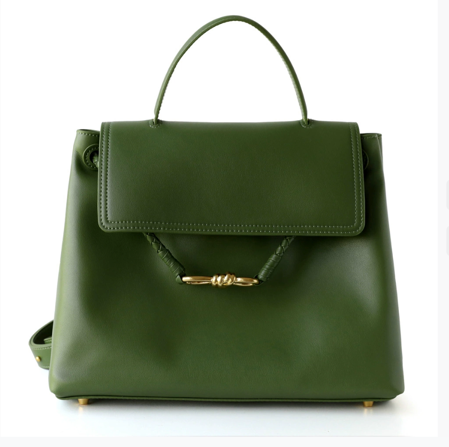 Braided Knot Leather Bag