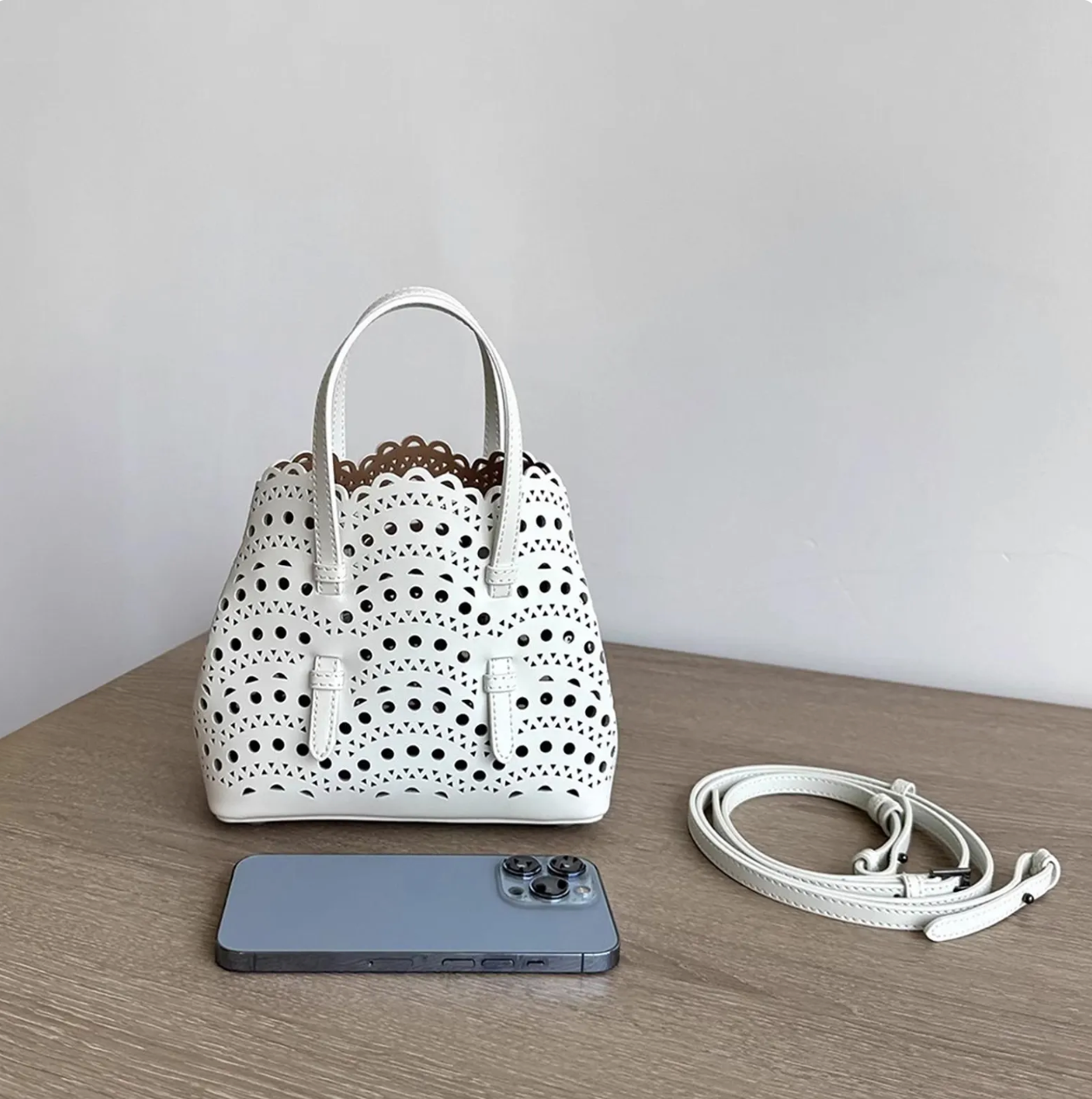 Laser-Cut Leather Tote