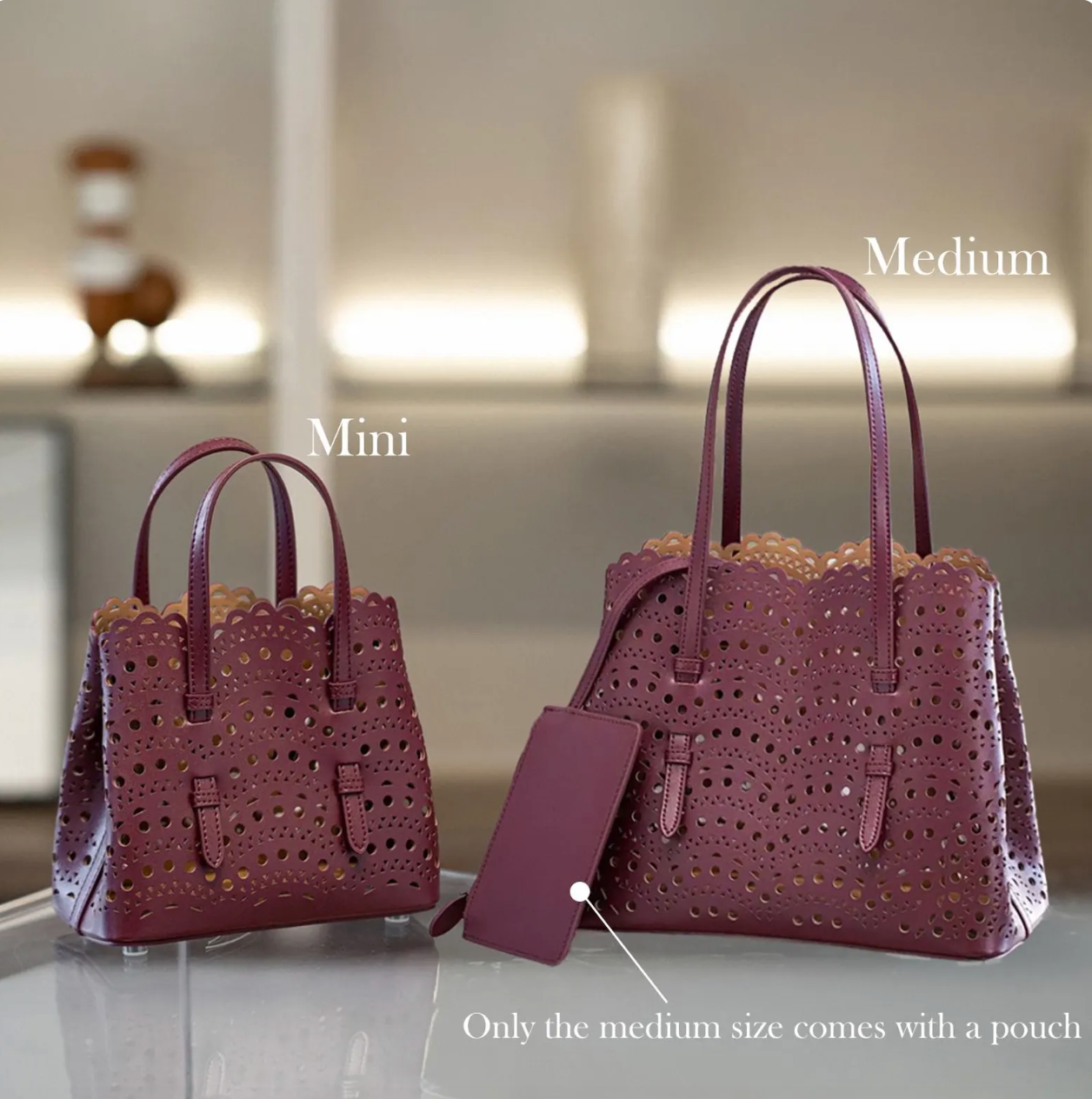 Laser-Cut Leather Tote