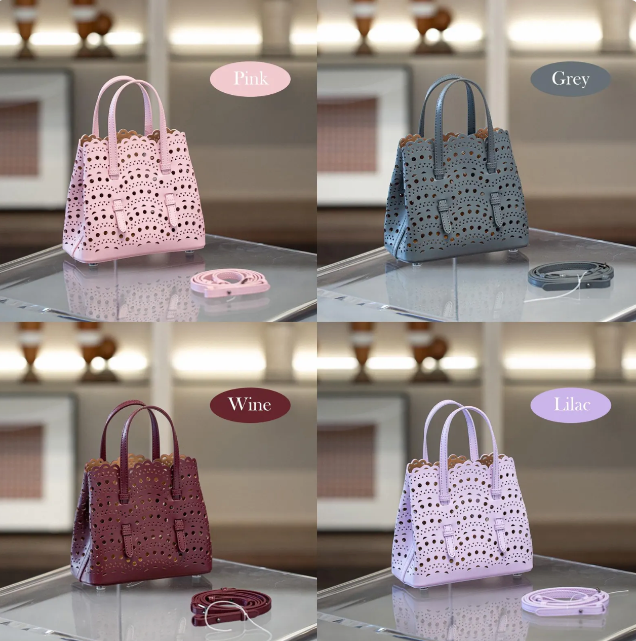 Laser-Cut Leather Tote