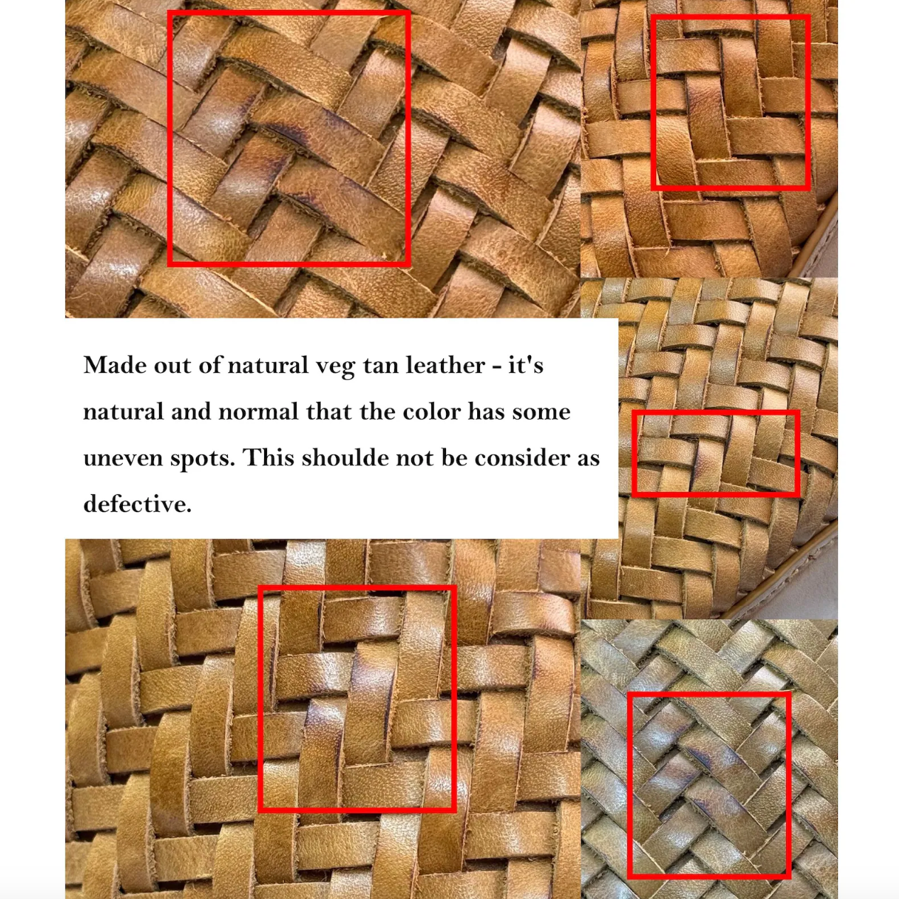 Woven Veg-Tan Leather Shoulder Bag