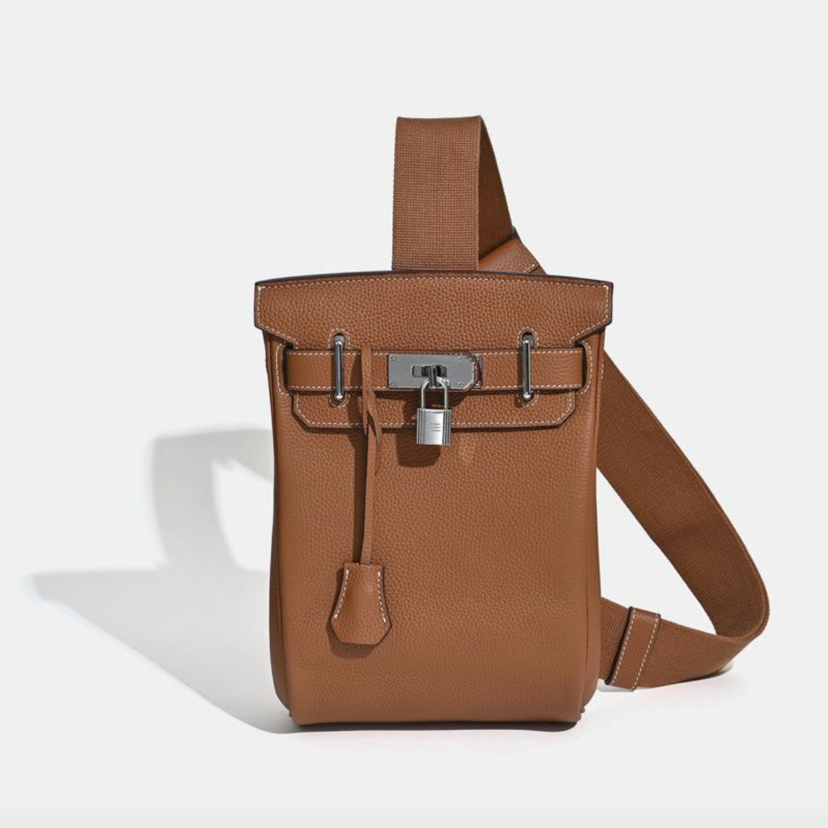 Men’s Compact Togo Leather Backpack