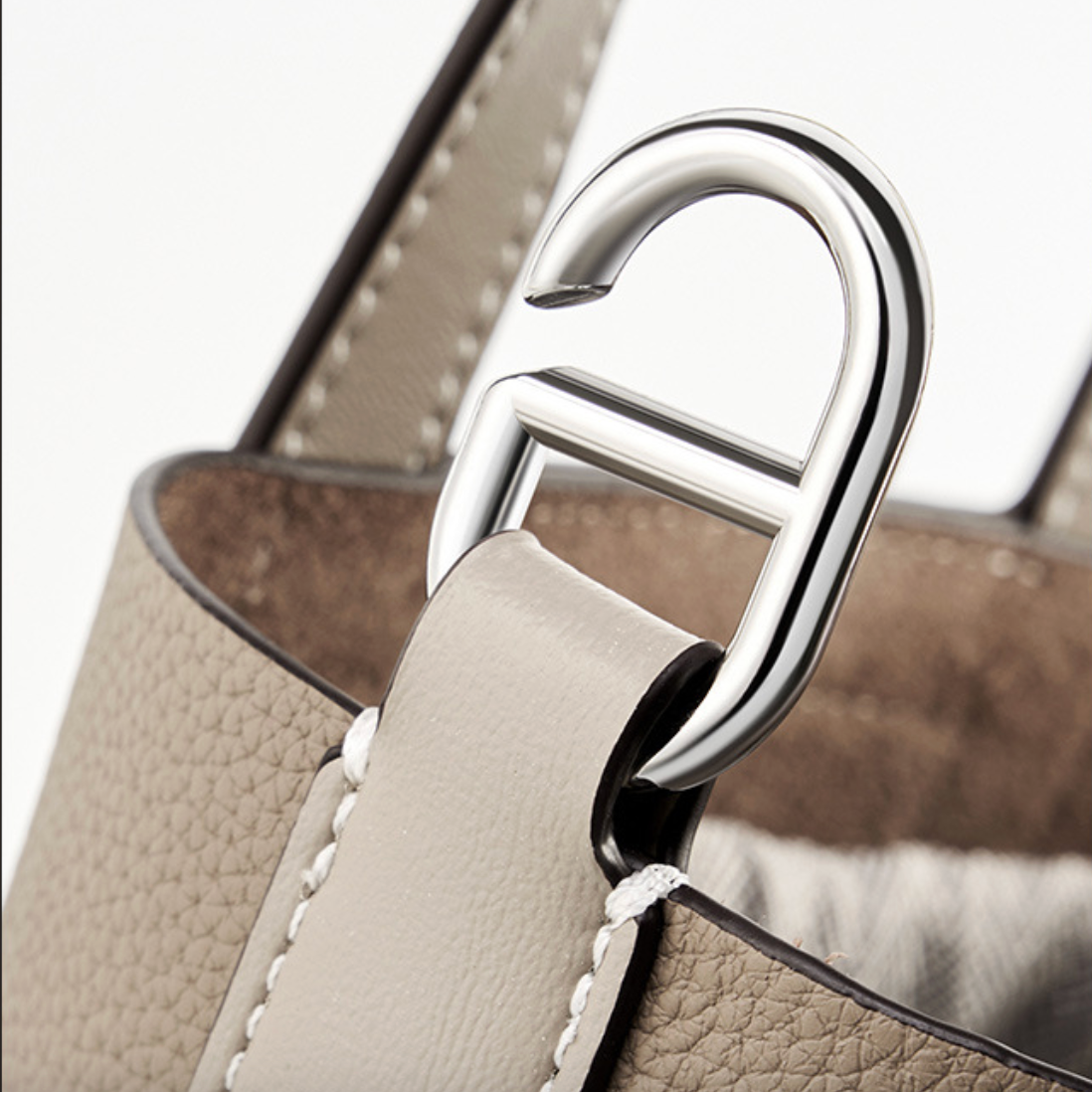 Leather Cutout Handle tote