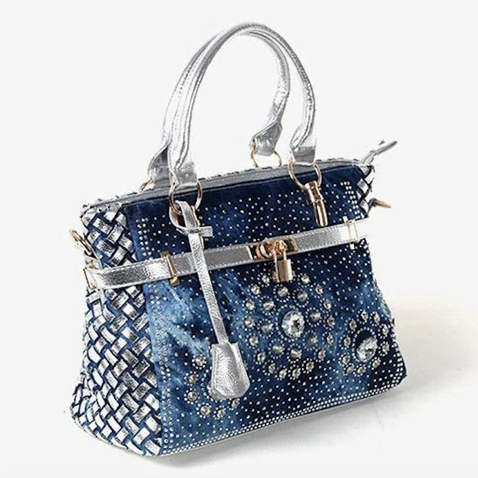 Birky Denim diamond tote