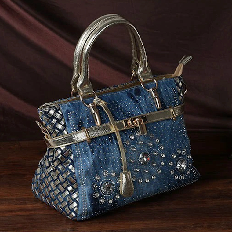 Birky Denim diamond tote