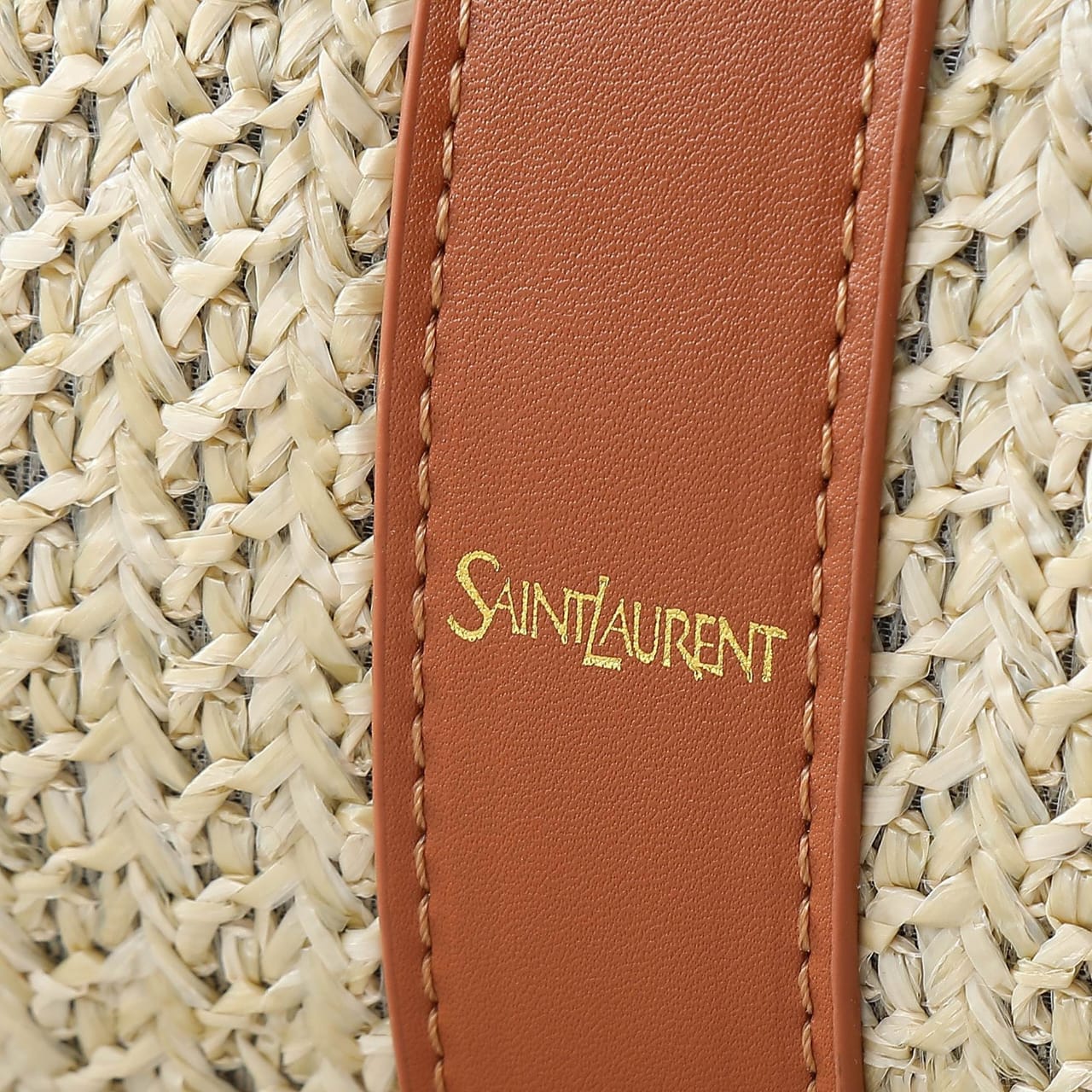 Saint Laurent Rive Gauche Raffia Tote Bag