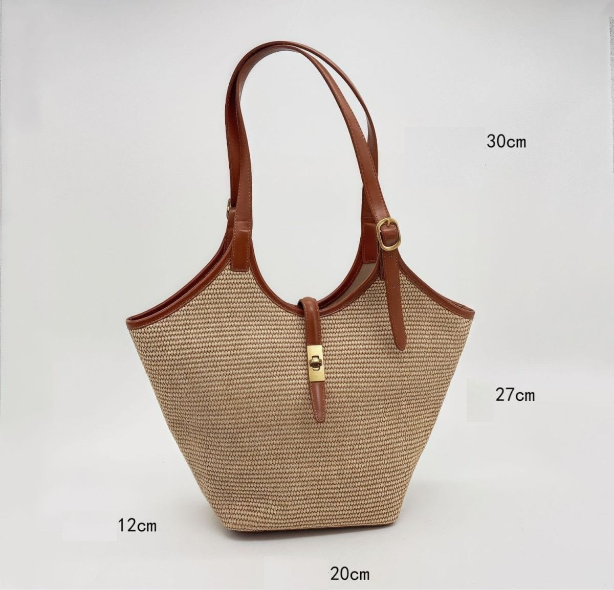 Raffia Bucket Tote