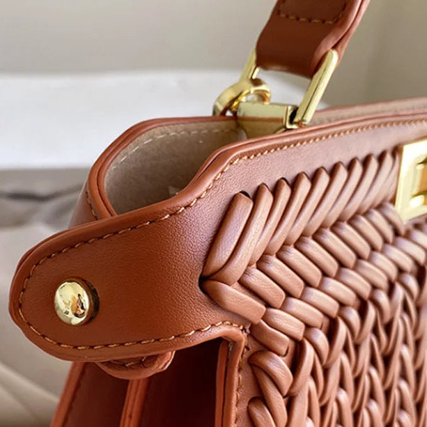 Woven Pattern Crossbody Bag