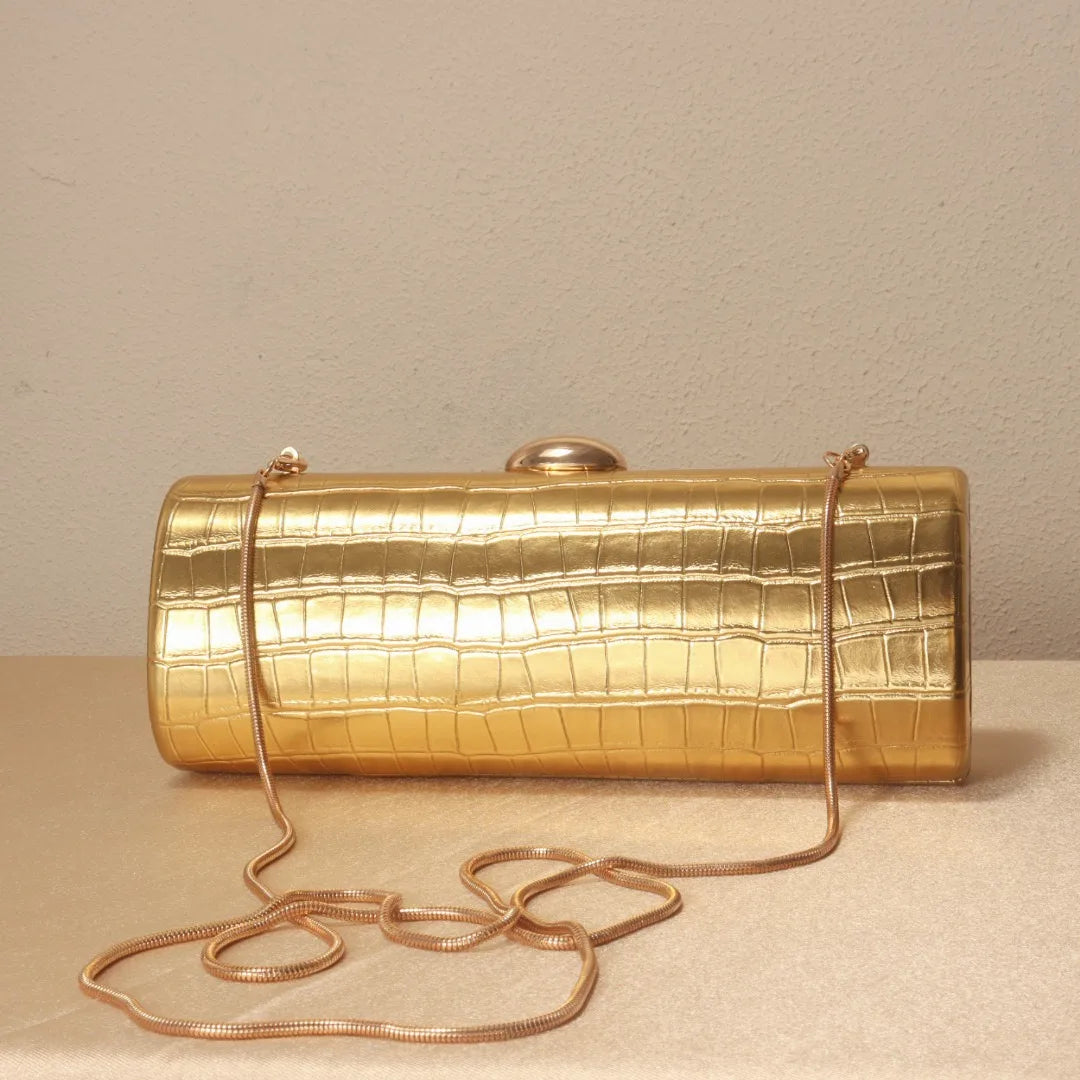Glossy Golden Clutch