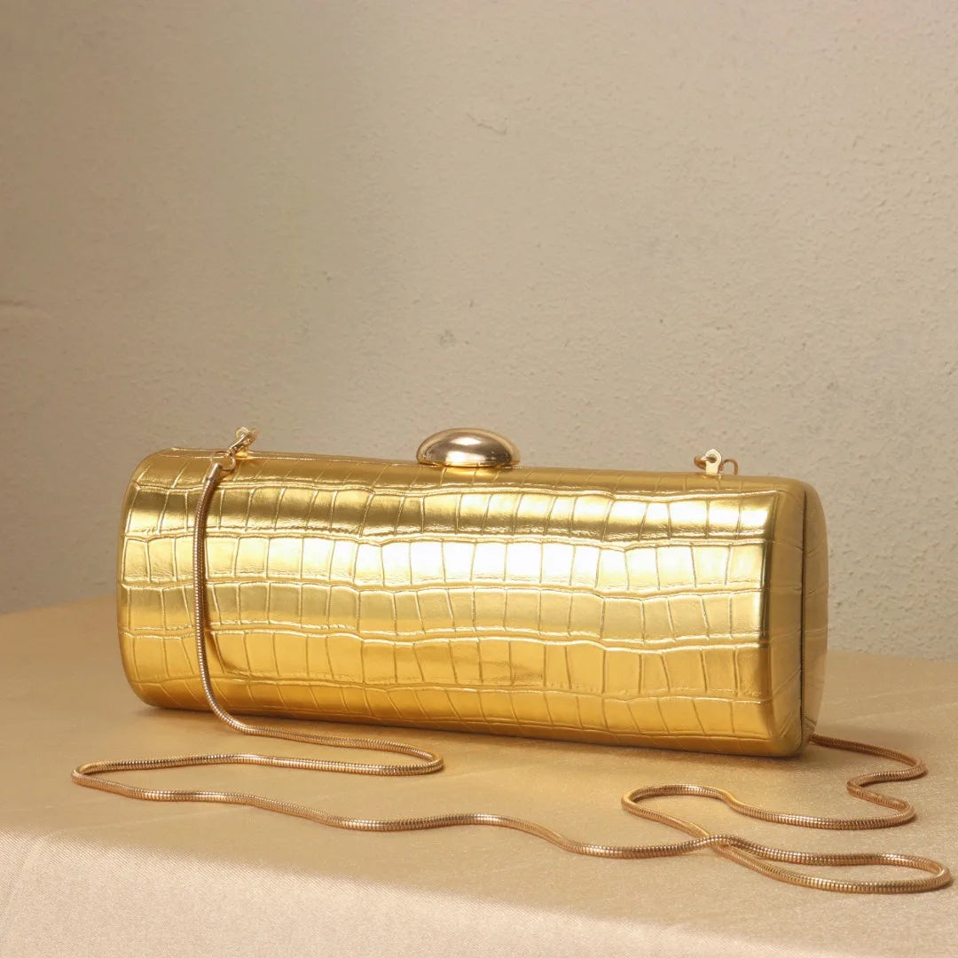 Glossy Golden Clutch