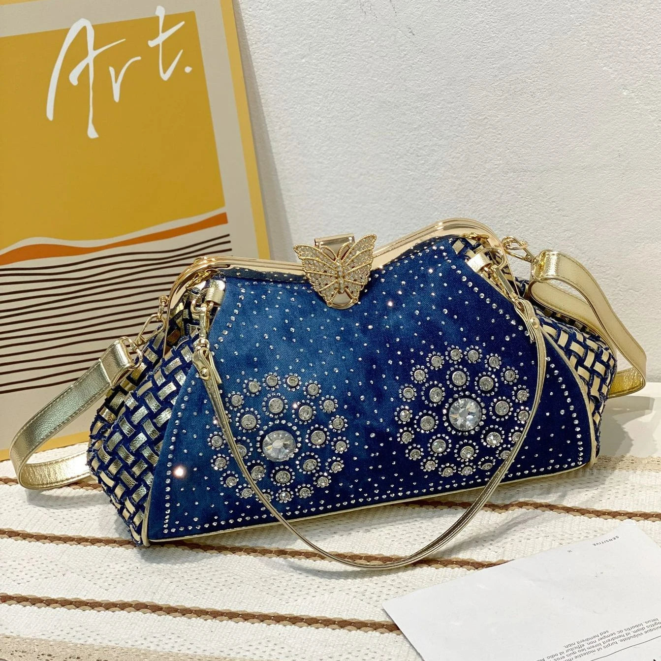 Diamond Denim Purse