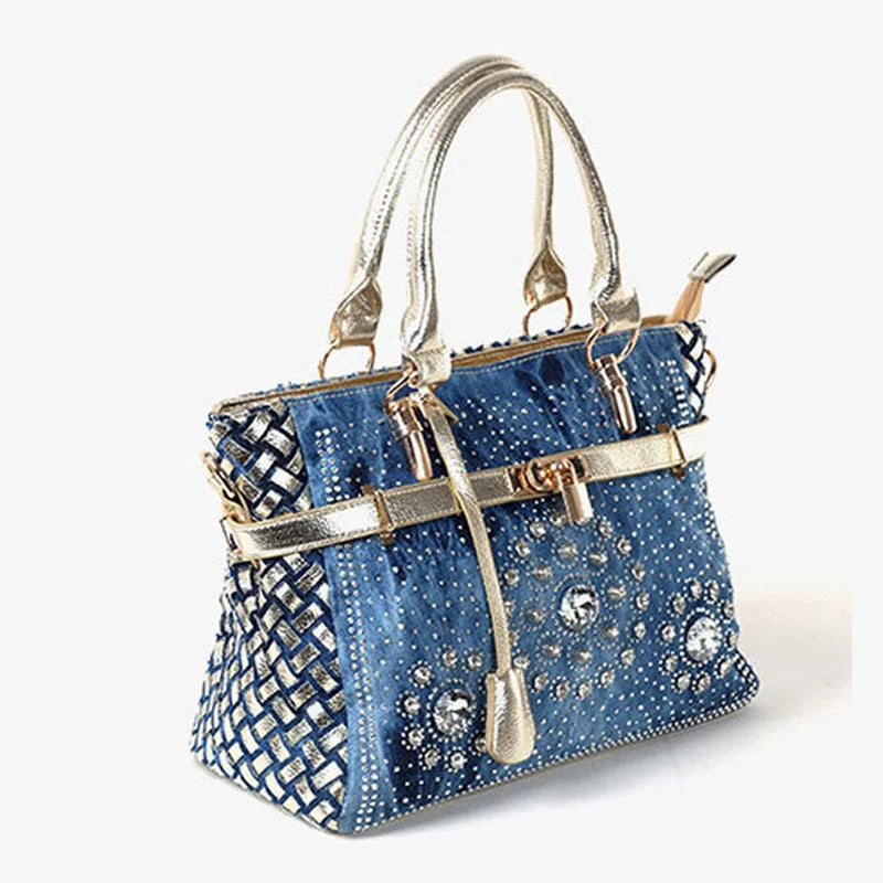 Birky Denim diamond tote