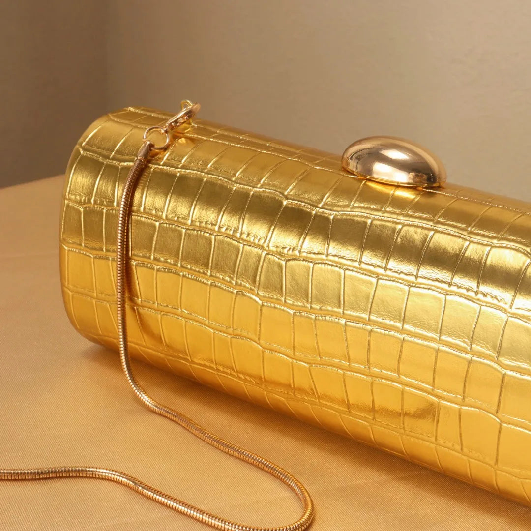 Glossy Golden Clutch