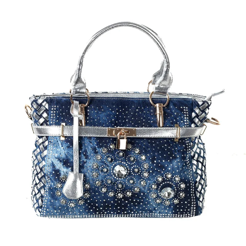 Birky Denim diamond tote