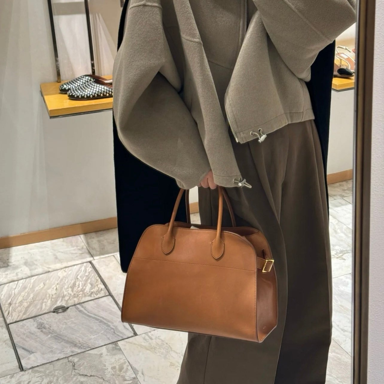 Calfskin Leather tote bag