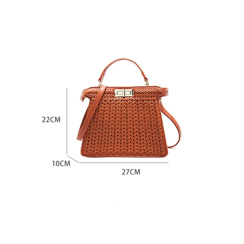 Woven Pattern Crossbody Bag