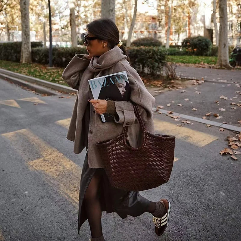 Braided shopper tote