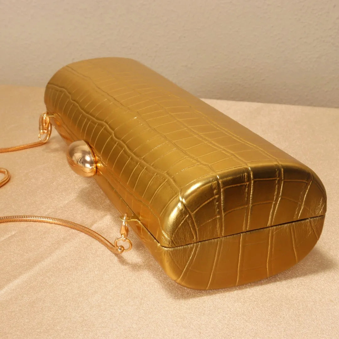 Glossy Golden Clutch