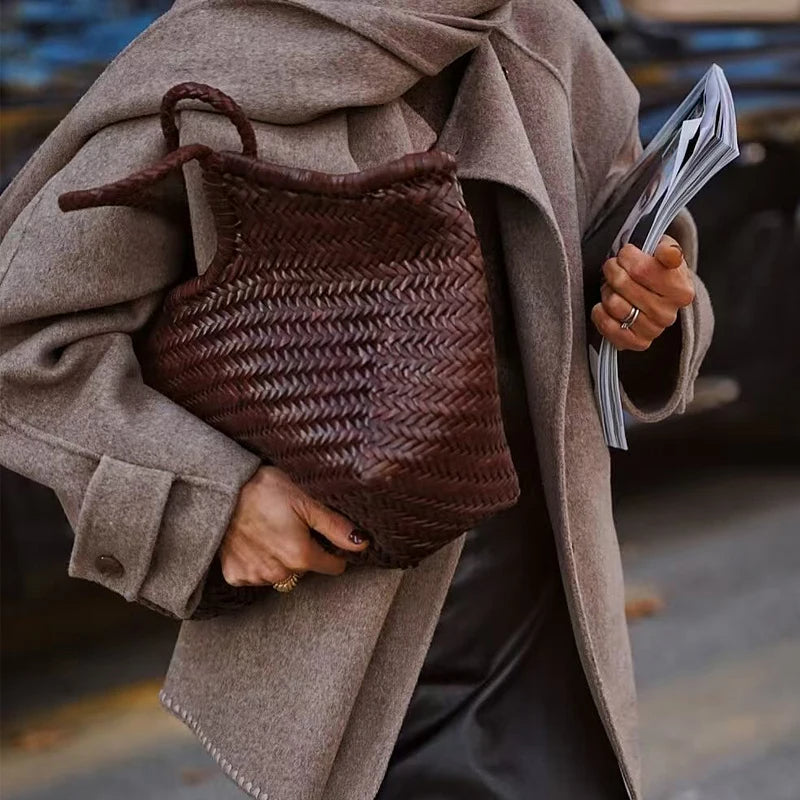 Braided shopper tote