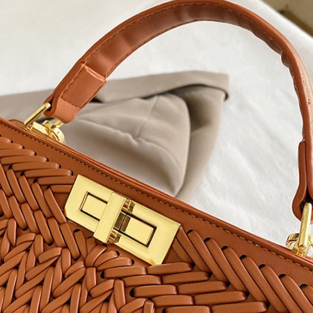 Woven Pattern Crossbody Bag