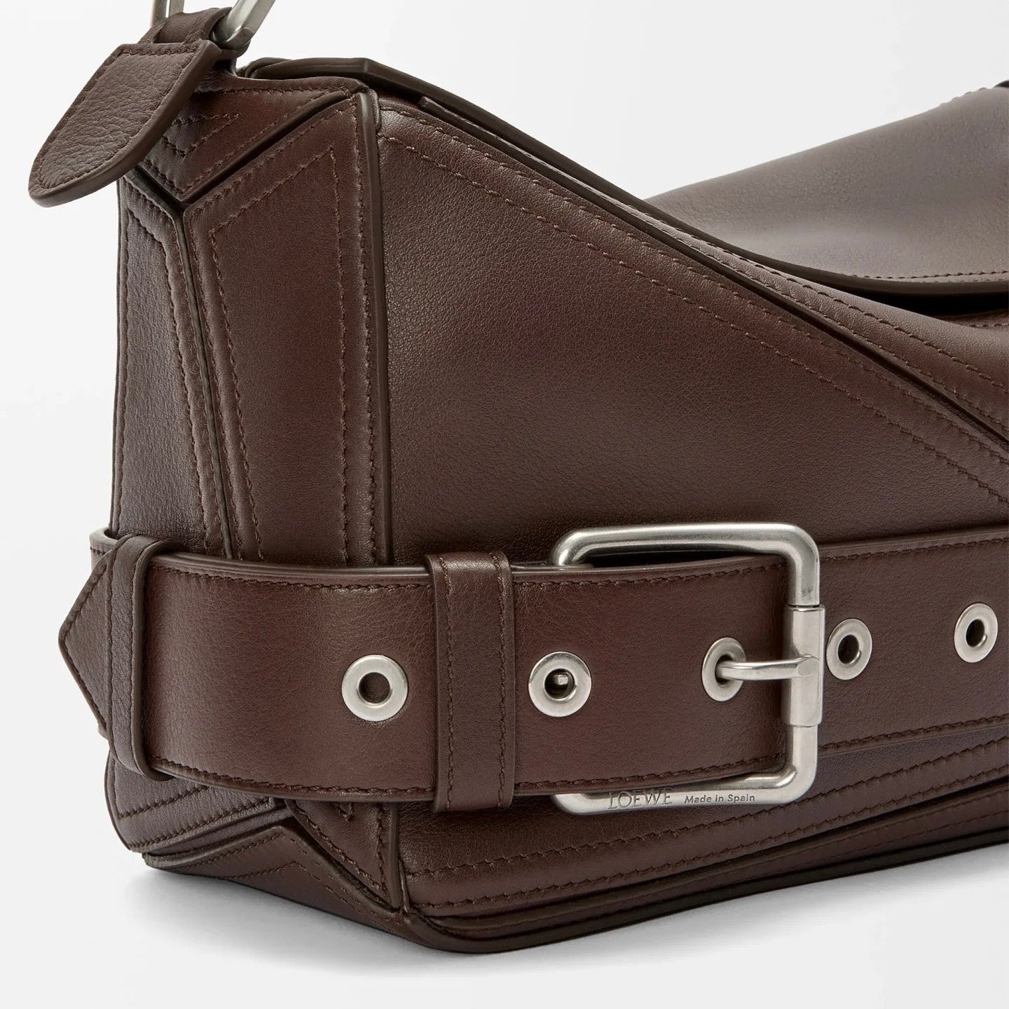 Puzzle Biker Large leather tote bag