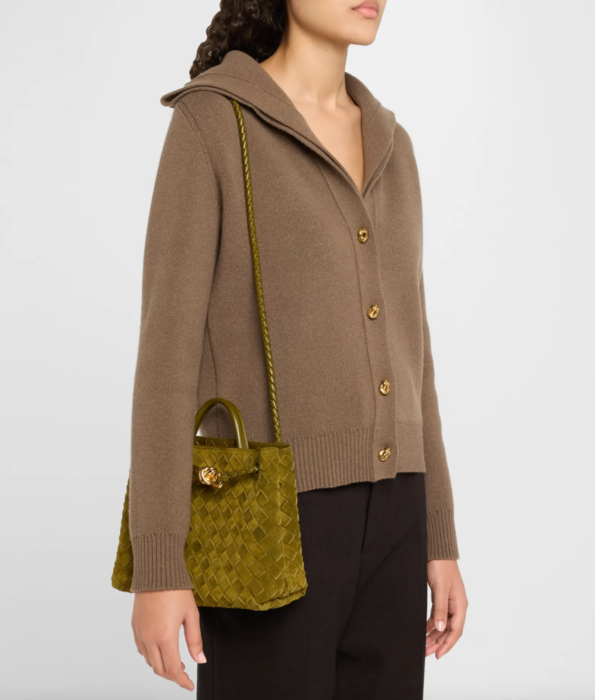 Suede shoulder bag