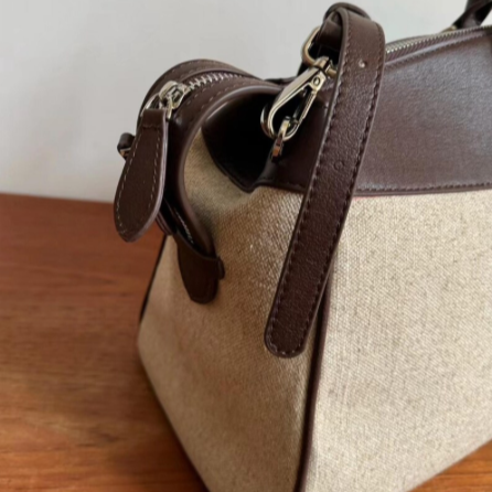 Bowling Leather Canvas bag