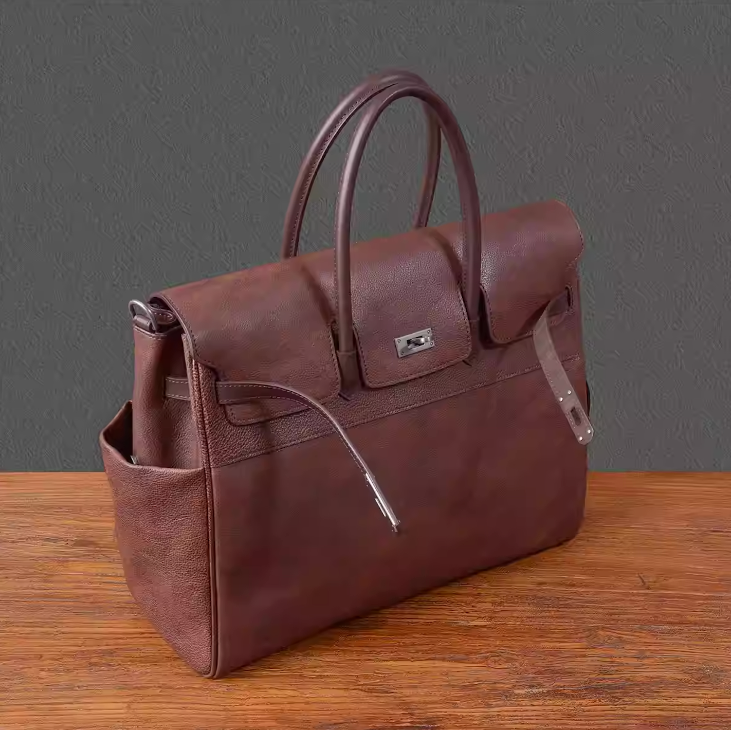 Vintage leather tote