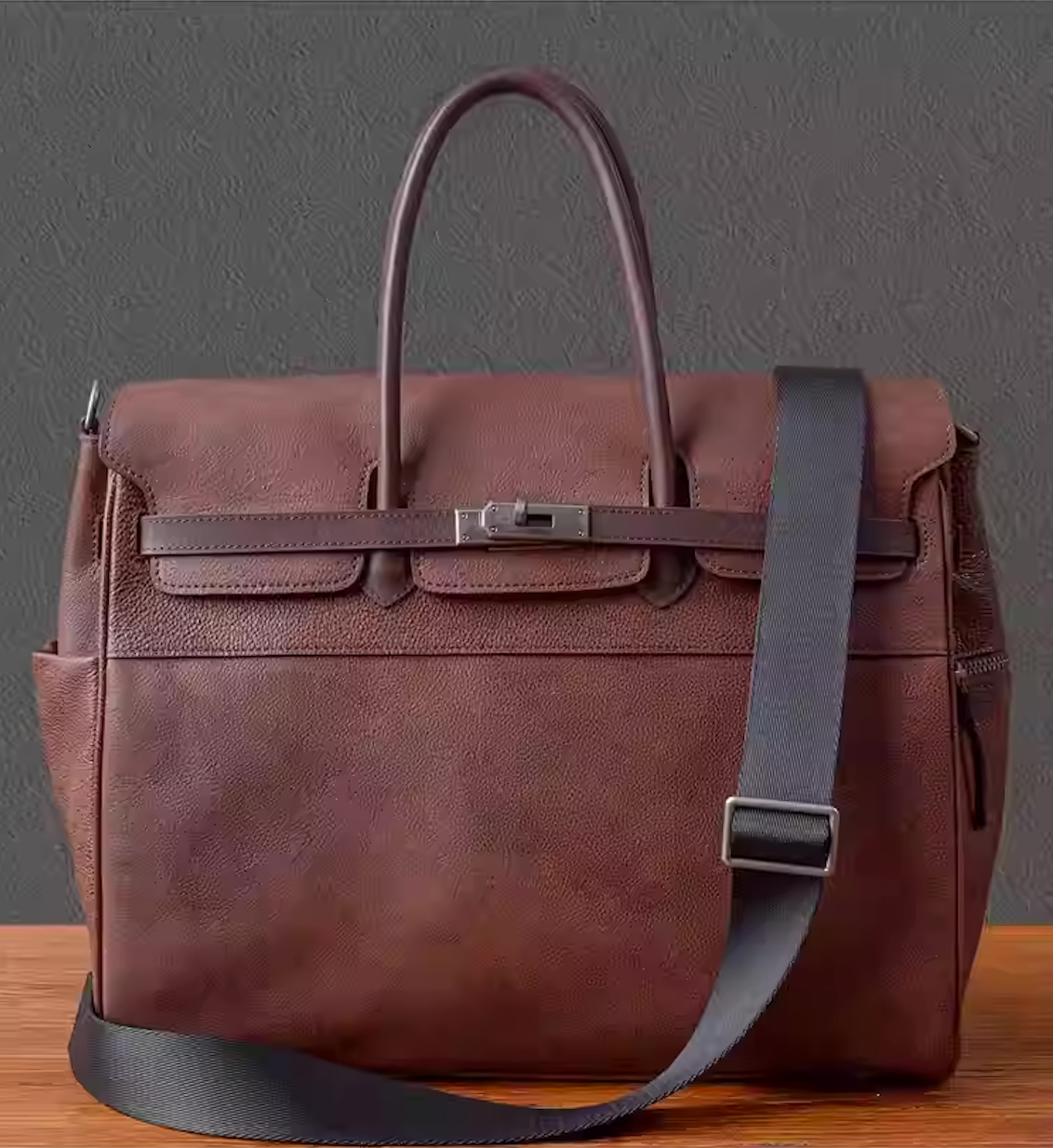 Vintage leather tote