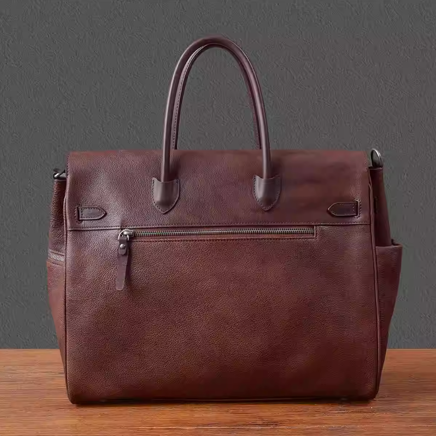 Vintage leather tote