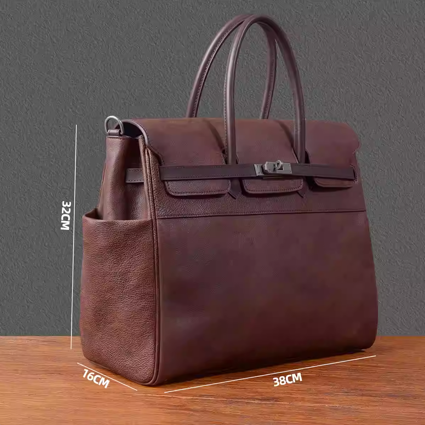 Vintage leather tote